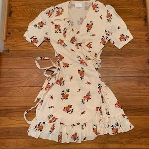 Privacy Please Floral Wrap Dress-Size M